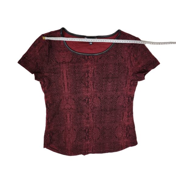 *Price drop!* Red Snakeskin Print Top - Picture 5 of 7